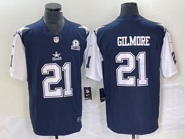 Men's Dallas Cowboys #21 Stephon Gilmore Navy 2023 F.U.S.E. With 1960 Patch Vapor Limited Stitched Football Jersey Men's Dallas Cowboys #21 Stephon Gilmore Navy 2023 F.U.S.E. With 1960 Patch Vapor Limited Stitched Football Jersey